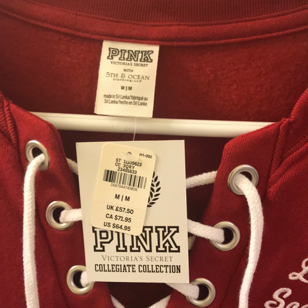 M βοΈ VS PINK Pullover Oklahoma University Sooners - Picture 5 of 7